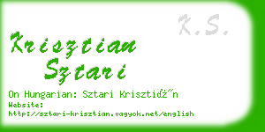 krisztian sztari business card